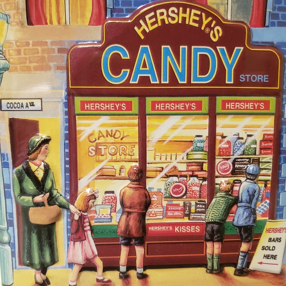 Vtg Canister Hershey's Village Series #1 🍬 Store